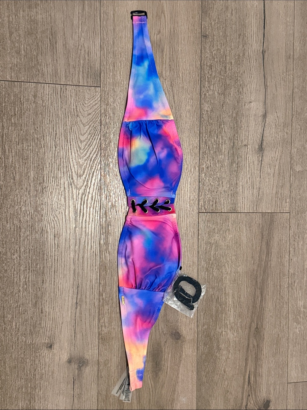 PINK Victoria's Secret Tie-Dye Bikini Top in Pink, Blue & Purple